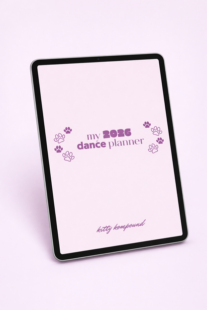 2026 Full-Year Undated Dance Planner (DIGITAL DOWNLOAD)